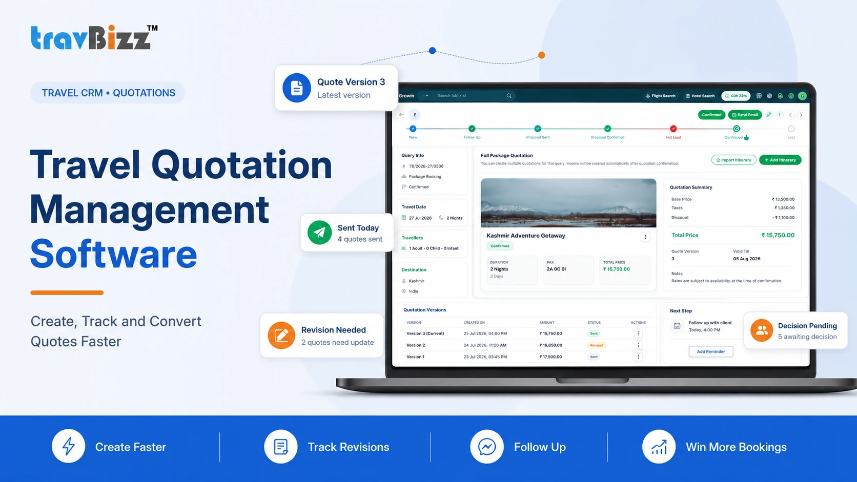 Travel Quotation Management Software: How to Create, Track and Convert Quotes Faster