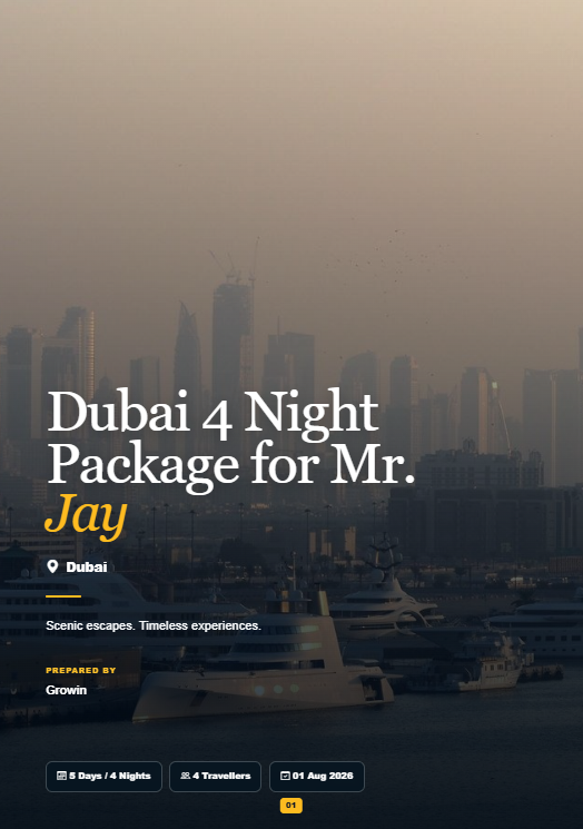 Scenic A4 itinerary template