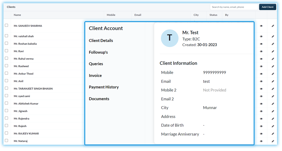 Contacts Management